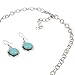 XY Fancy Vintage Look Retro Antique Silver Plated Cloun Flower Necklace Earrings Turquoise Jewelry (S000)
