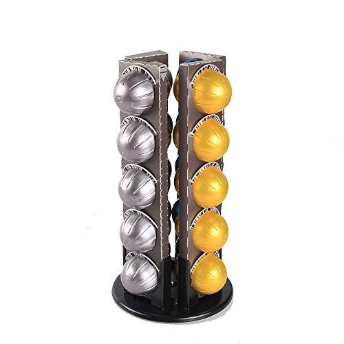 Coffee Pod Holder Stand Revolving Capsules Rack Set for Nespresso Vertuoline Capsules (New 4 Boxes)