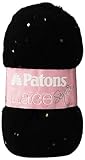 Patons 243037-37040 Lace Sequin Yarn, Onyx