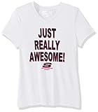 Skechers Big Girls' Sport Short Sleeve T-Shirt, White, Small