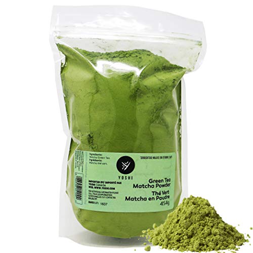 Yoshi Japanese Matcha Green Tea Powder - 454 g (1 lb) | Vegan, Unsweetened & Sugar Free, Premium Quality For Baking, Smoothies, Weight Loss