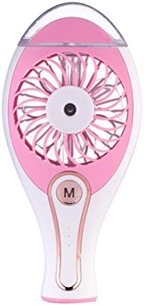 Tootu Handheld USB Misting Fan Personal Cooling Mist Humidifier Rechargeable Portable (Pink)