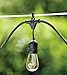 Hyperikon Outdoor String Lights, 48ft Patio Lights with 15 Dropped Sockets, 15 x 11W S14 Bulbs included - Weatherproof Vintage Edison String Lights Great for Outdoors, Café, Yard, Garden, Wedding