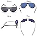 HDCRAFTER Men’s Fashion Oversized Rimless Sunglasses Polarized Goggles 72mm