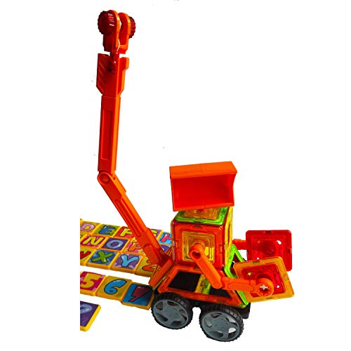 87pcs Magnetic Blocks Wheels Educational Construction Engineering DIY Tiles- Building Blocks Learning Stacking Block Set Boys Girls Magnets Building sets Best kids toys Creative Games Fun Activities - Thumbnail 7