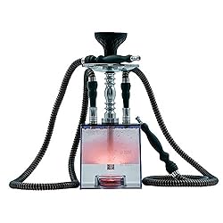2 Hose Hookah Set with Travel Case Clean