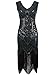 Vijiv Women 1920s Gastby Sequin Art Nouveau Embellished Night Out & Cocktail Dress, Dark Green, Medium