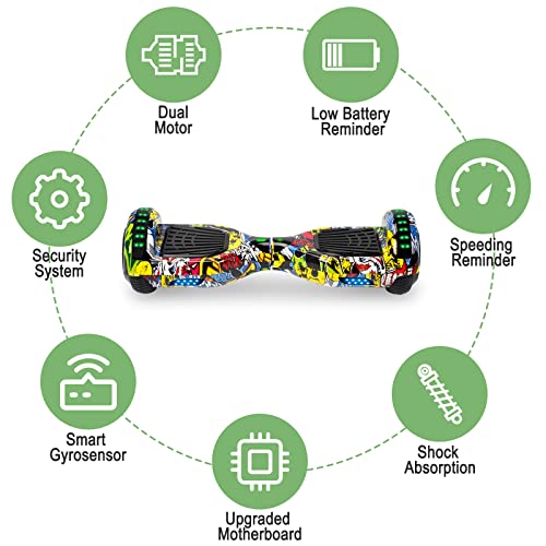 UNISUN Hoverboard, 6.5" Hoverboard with Seat Attachment, Self