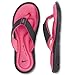 Nike Womens Comfort Thong Sandal (6, Black/Vivid Pink/White)