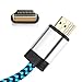 USB to HDMI Cable, Yeworth [Aluminum Shell, Nylon Braided] 0.5m USB 2.0 Male to HDMI Male Charger Cord Splitter Adapter Gold Plated