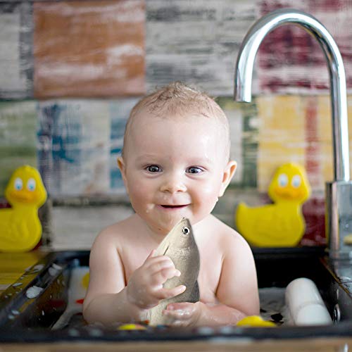 BigOtters Fake Fish, 4PCS Artificial Sea Fish Realistic Fish Playset Model for Food Display Kids Favor Toy Kitchen Decor Photography Props