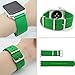 Tinsow Wristband Watch Strap Comfortable Denim Fabric Replacement Watch Band Compatible for iWatch Series 4/3/2/1 (Green, 38MM/40MM)