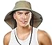 Neck Flap Sun Hat with Wide Brim, UPF 50+ Hiking Safari Fishing hat for Women Men, Sun Protection Hat for Summer Adventures Olive