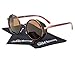 Sunclassy Metal Frame Side Shield Oval 52mm Hipster Round Sunglasses Vintage Retro Steampunk Gothic Hippie Circle Retro (Brown, Brown)
