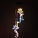 Lainin Solar Wind Spinner Color Changing Star Moon Wind Chime Light Mobile for Home Outdoor Garden