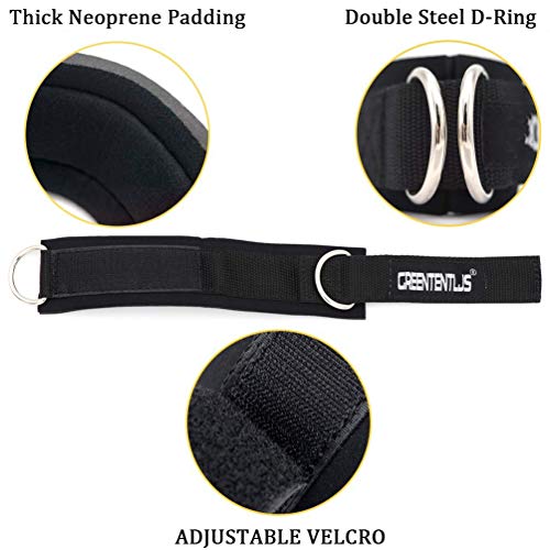 image for Greententljs Gym Ankle Straps for Cable Machines - Fitness Adjustable 