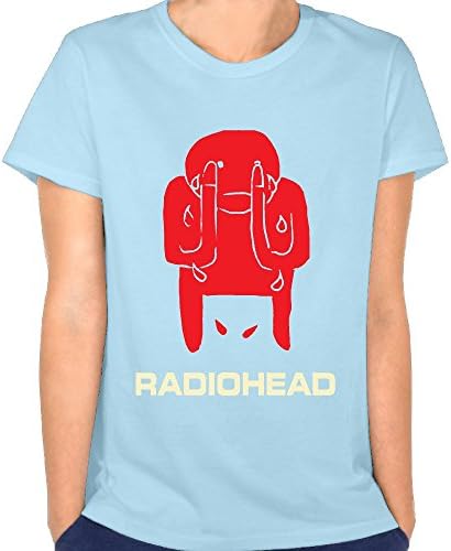 Iancaopin Womens T - Shirt Radiohead Amnesiac T-Shirts Cotton Short Sleeve XL SkyBlue