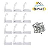 Camp'N -12 Pack- Baggage Door Catch - Clip - Holder - for RV, Trailer, Camper, Motor Home Baggage Doors (White)