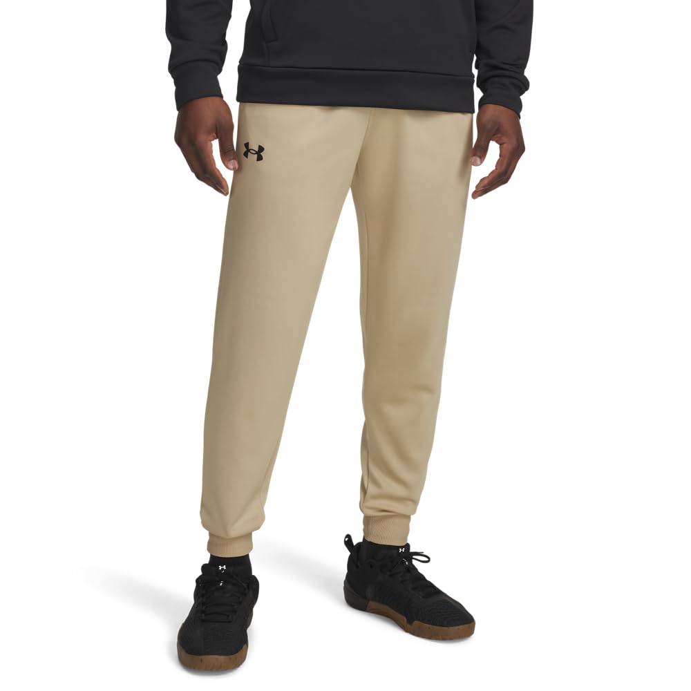 Under Armour Men's ArmourFleece Jogger, (234) Field Khaki / / Black, Small Image