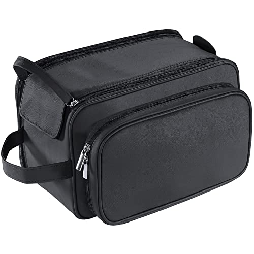 Buruis Extra Large Toiletry Bag for Men and Women, PU Leather Bags