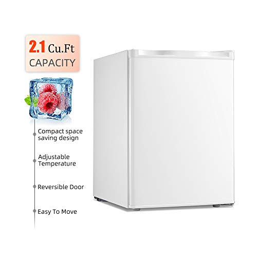 Kismile Upright Freezer,2.1 Cu.ft Mini Freezer with Reversible Single