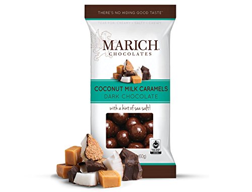 Marich Premium Dark Chocolate Coconut Milk Caramels 2.1oz (Pack of 12)