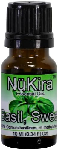NuKira Basil Sweet Pure Essential Oil, 0.34 Ounce