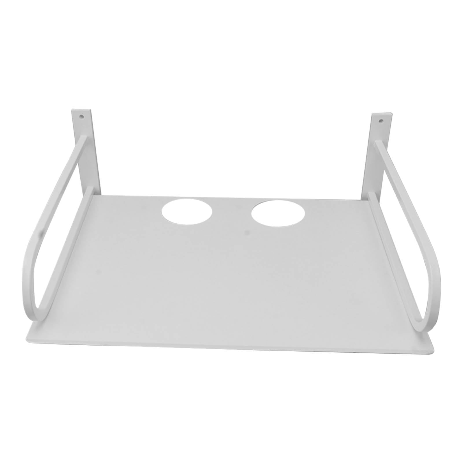 TOPINCN Wall Mounted Projector Shelf, Strong Load Bearing Capacity Aluminum Fade Resistant Rounded Edges Floating Projector Shelf for TV Boxes (White)