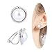 Clip on Earrings for Women, Non Pierced Earrings for Gifts (White Pearl Silver Plated)