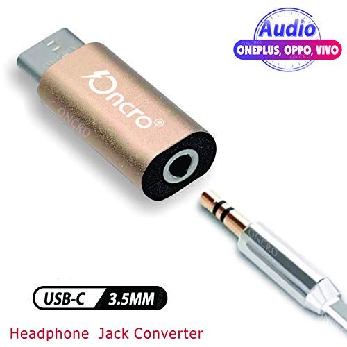 ONCRO® Metal Long Body Type C to 3.5mm Aux/Headphone/Adapter/Jack Converter for 1 Plus 6t, 7, 7 pro.