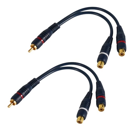 RCA Y Splitter Cable 1 Male 2 Female