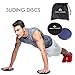Sliders Fitness Discs (Blue) and Resistance Loop Bands Set by World Wonders | 80 Day Obsession Equipment | Ideal Gym Workout for Core, Legs, and Butt | 2 Floor Gliders and 5 Elastic Bands w/Carry Bag