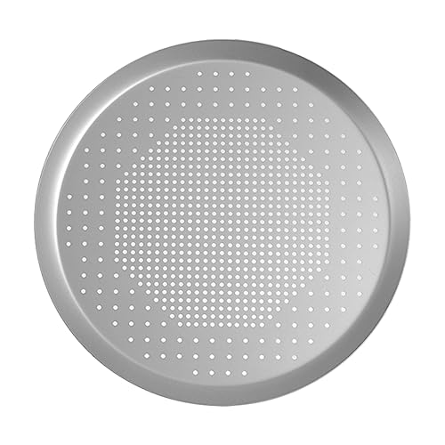 Luxshiny Aluminum Alloy Perforated Pizza Tray Non-Rusting Baking Pan for Oven for Homemade Pizzas and Pancakes Suitable for Oven Types