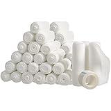 48 Gauze Bandage Roll for Wound Care, Large 4x4 Yards Stretched Sterile Medical Gauze Roll for Stretch Wrist Wraps, FDA Approved First Aid Supplies, Rolled Wrapping Gauze Pads. Bulk Bandages