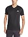 adidas Men's Training Essentials Tech V-Neck Tee, Black/Black/Vista Grey, Large
