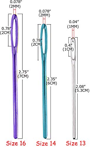 3 Large+Eye+Needles+Tapestry+Embroidery+Knitting