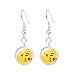 Fnbgl Emoji Face Earrings Set - Assorted Amusing Smiley Emoticon Dangle Earrings, Earrings for Girls, Women, Kids