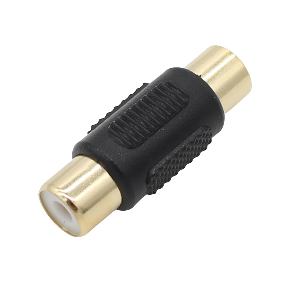 RCA Female to RCA Female Coupler Adapter 24-Pack Gold Plated for Phono, Speaker, RCA Cable, Amplifier