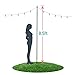 Holiday Styling String Light Poles for Outdoors (2 x 9ft) Push Down Middle to Stay Strong Straight and Sturdy to Hang LED Hanging Solar Bulbs for House Garden Cafe Wedding Party