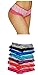 Sexy printed lace trim cotton hipsters boy shorts pack of 6 different colors, All Sorted 1, Small