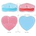 PIXNOR Makeup Brush Cleaner Finger Glove Silicone Cosmetic Clean Tools Pack of 2, Pink Blue