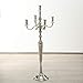 WHW Whole House Worlds Romantic Hamptons Oversized 5 (Five) Candle Silver Candelabra, Hand Crafted of Silver Aluminum Nickel, Over 3 FT High, (41.25 Inches) Free Standing Floor Unit