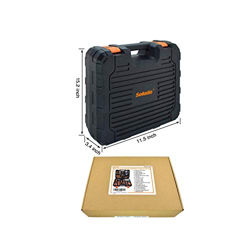 SOLUDE Heim-Werkzeug-Sets, 95 Teile Bügelsäge, allgemeine Haushalts-Handwerkzeug-Kits mit Kunststoff-Werkzeugkoffer. – Bild 7
