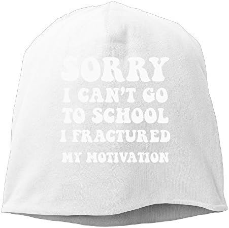 HNJI0JIAA Geek Unisex Sorry I Cant Go To School - Motivation Lazy Autumn Cap Hat White