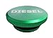 Magnetic Billet Aluminum Diesel Fuel Cap for Dodge Ram 2013-2017 - Green
