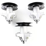 Erie Tools Three (3) Pack Lawn Mower Deck Spindle Assembly & Pulley for Cub Cadet 618-04125 618-04126 I1050, LT, SLT & RZT Zero Turn