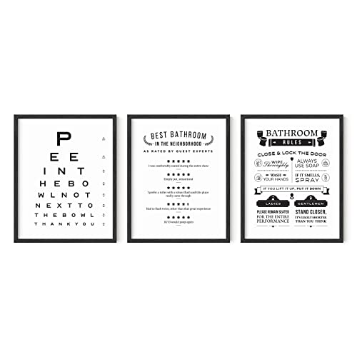 Haus and hues HAUS HUES Funny Bathroom Signs Wall