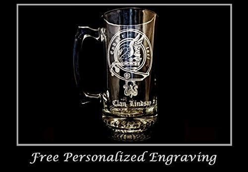 Clan Lindsay Scottish Crest 25oz Stein