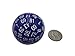 Single 100 Sided Polyhedral Dice (D100) | Solid Blue Color with White Numbering (45mm) by Skull Splitter Dice
