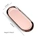 KISSTAKER Stainless Steel Cosmetic Jewelry Organizer Trays, Oval Muti-Functionary Storage Trays for Wax Tray Towel Tray Dish Plate Fruit Plate with 9 x 3.7 x 0.6 Inch (Rose Gold)